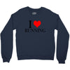i love running Crewneck Sweatshirt