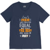 All Men Are Created Equal But Only The Best Are Born In July V-Neck Tee