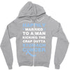 happily married to a man kicking the crap outta stomach cancer Zipper Hoodie