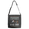 ya done messed up a a ron ugly sweater Adjustable Strap Totes