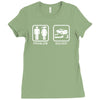 drifting   problem solved mens funny Ladies Fitted T-Shirt