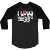 i love the 90's  musik dj fun 3/4 Sleeve Shirt