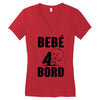 bebe a bord Women's V-Neck T-Shirt