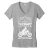 I Don't Need Therapy Just to Go Motorcycling Women's V-Neck T-Shirt