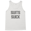 suits suck! t shirt t funny comedy on tv large Tank Top