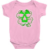 celtic green clover skull patch, irish biker patches Baby Onesie