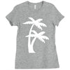 palm tree sticker vinyl decal tropical island beach ocean wall car win Ladies Fitted T-Shirt