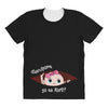 April Peeking Out Baby Girl in Spanish All Over Women's T-shirt