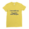 i went outsude once Ladies Fitted T-Shirt