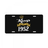 kings are born in 1952 License Plate