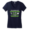 I Love Someone with Lymphoma Cancer to The Moon and Back to Infinity Women's V-Neck T-Shirt