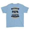 Super Cool Papa Of A Freaking Awesome Daughter Youth Tee