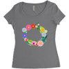 personalize baby name bodysuit Women's Triblend Scoop T-shirt
