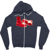 red skinhead bovver boots ideal birthday gift or present Zipper Hoodie