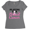 playing for breast cancer Women's Triblend Scoop T-shirt