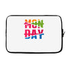 monday crossed out Laptop sleeve