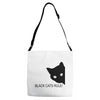 black cats rule Adjustable Strap Totes