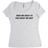Take Me Back To The Night We Met Women's Triblend Scoop T-shirt