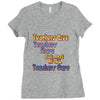 teachers give, share, care Ladies Fitted T-Shirt