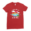 a turtle made it to the water Ladies Fitted T-Shirt