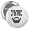 mens bearded Pin-back button