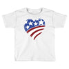 disstressed america flag heart Toddler T-shirt