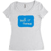 suck it trebek Women's Triblend Scoop T-shirt