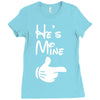 he's mine she's mine Ladies Fitted T-Shirt