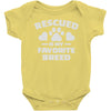 rescued is my favorite breed Baby Onesie