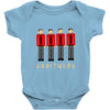 pixelated kraftwerk turquoise kids Baby Onesie