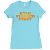 kylo stabbed first Ladies Fitted T-Shirt