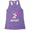 january  born unicorns Racerback Tank