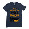 My Daughter Is Super Awesome Her Mom Ladies Fitted T-Shirt