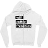 wifi, coffee, frenchies Zipper Hoodie