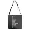 beard length chart funny professor grandpa mustache humor Adjustable Strap Totes