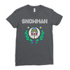 snowman christmas Ladies Fitted T-Shirt