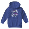 Daddy is my Hero Baby Girl Youth Hoodie