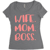 wife boss mom Women's Triblend Scoop T-shirt