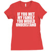 if you met my family you would understand Ladies Fitted T-Shirt