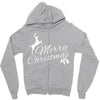 merry christmas flower Zipper Hoodie