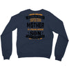 Super Cool Mother Of A Freaking Awesome Son Crewneck Sweatshirt