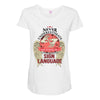 who knows sign language Maternity Scoop Neck T-shirt