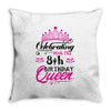 Celebrating With the 8th Birthday Queen Throw Pillow