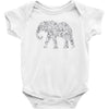 elephant filled pattern cool Baby Onesie