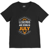 Legends are born in July V-Neck Tee