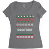 ugly christmas brother Women's Triblend Scoop T-shirt