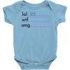 practice your texting Baby Onesie