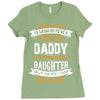 Super Cool Daddy Of A Freaking Awesome Daughter Ladies Fitted T-Shirt