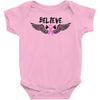 angel wing believe breast cancer Baby Bodysuit