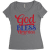 god bless america Women's Triblend Scoop T-shirt